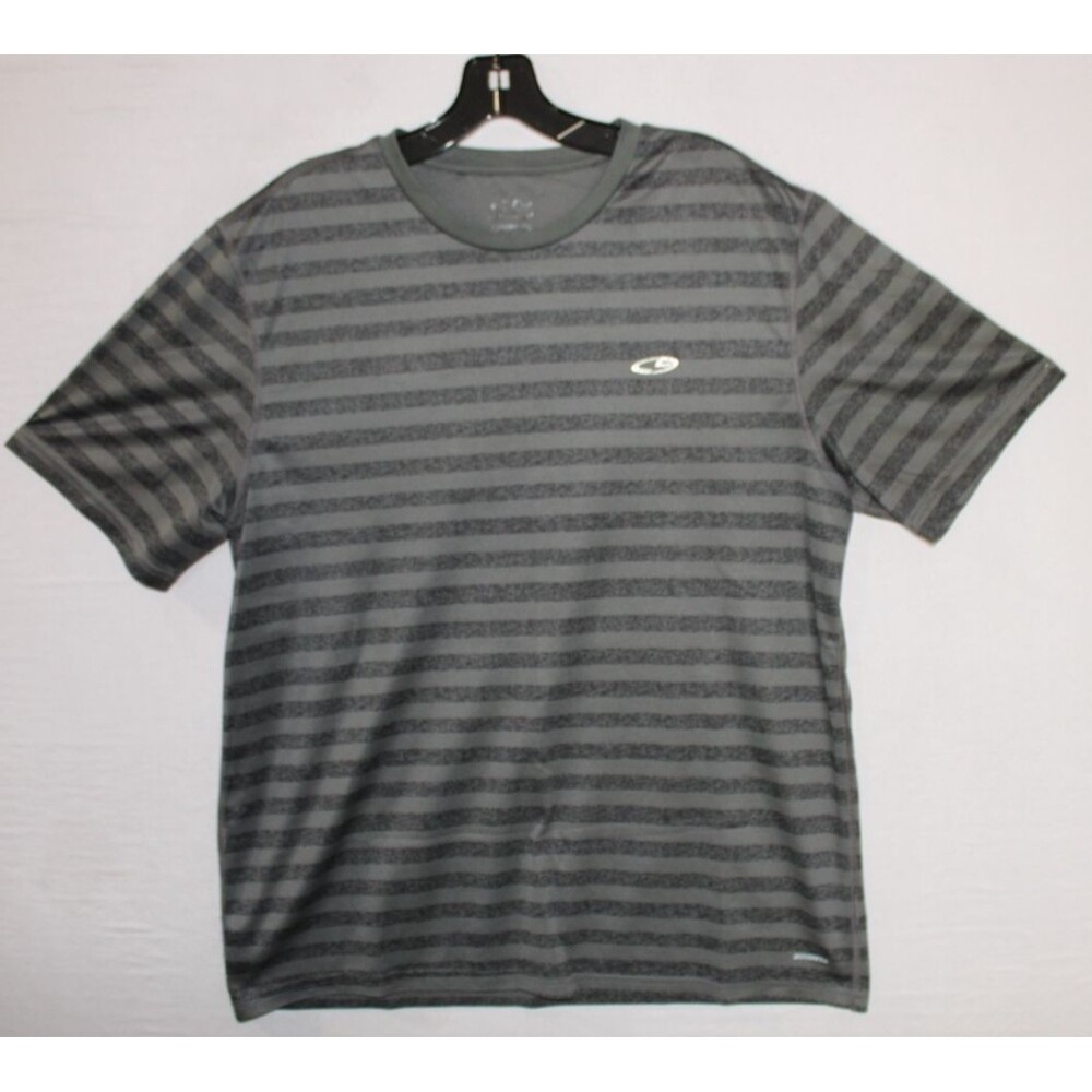 Champion Shirt Men's Size Large Black Gray Short Sleeve Shirt Duo Dry Polyester